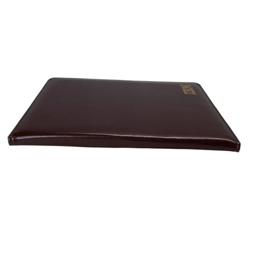 IBM Vintage Burgundy Leatherette Portfolio Padfolio With Pen Movie Prop